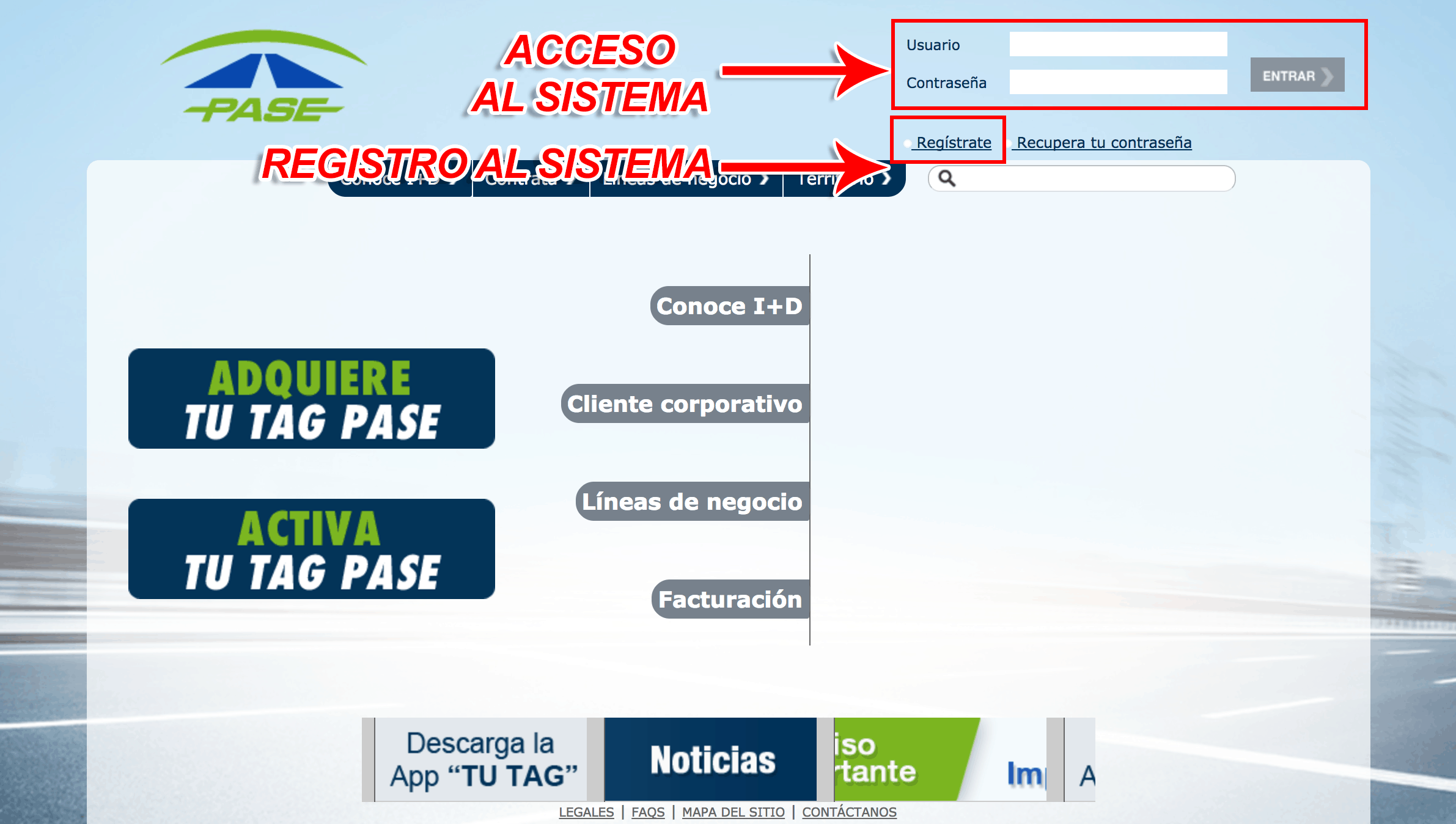 Tag Pase I+D México Paso 1  Registro al sistema de I+D México