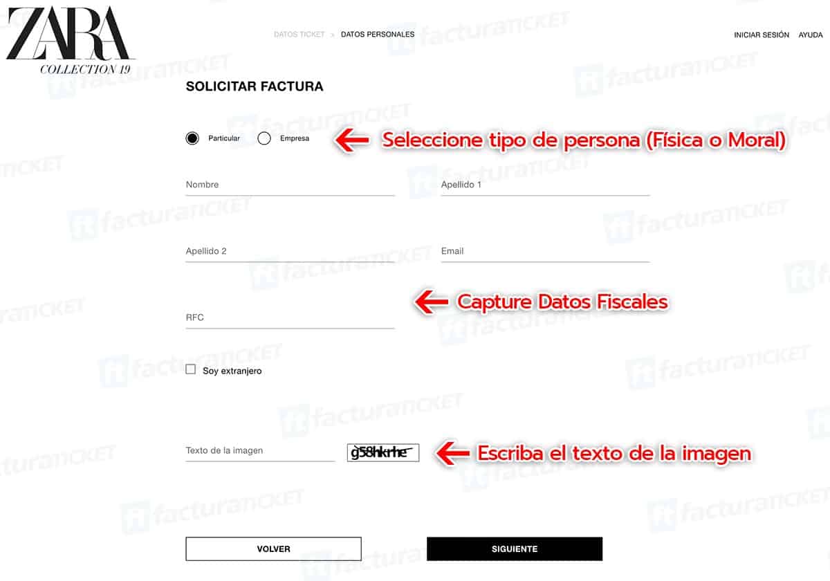 Zara Paso 2  Visualice el PDF de la factura y reciba en su correo los archivos.